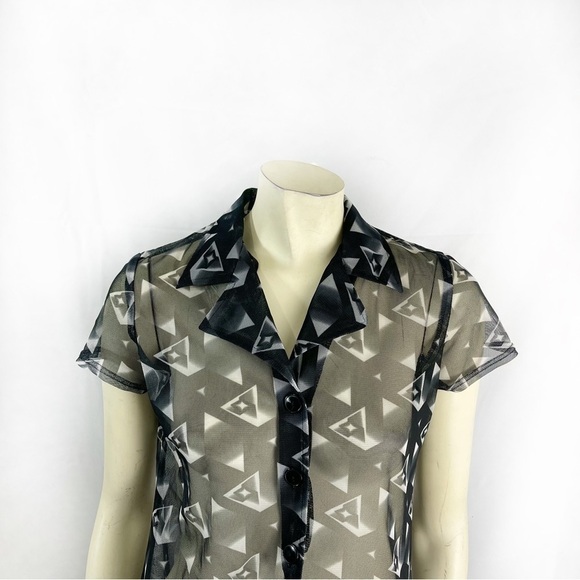 Jodi Michaels Vintage Sheer 90s blouse - Picture 3 of 9
